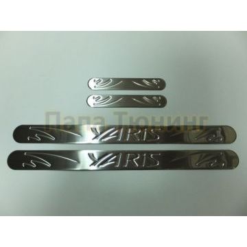 Накладки на дверные пороги 4 штуки Omsa_Line для Toyota Yaris 2011- Накладки на дверные пороги 4 штуки Omsa_Line для Toyota Yaris 2011-