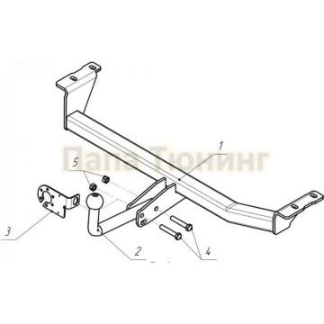 Фаркоп Avtos для Toyota Yaris Verso 2000-2006