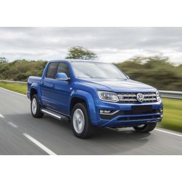 Пороги алюминиевые Rival BMW-Style для Volkswagen Amarok 2016-