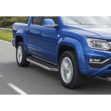 Пороги алюминиевые Rival Premium для Volkswagen Amarok 2016-