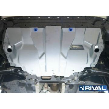 Защита картера + КПП алюминий 4 мм RIVAL для Volkswagen Caddy, V - 1.6; кроме Webasto 2015-