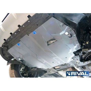 Защита картера + КПП алюминий 4 мм RIVAL для Volkswagen Caddy, V - 1.6; кроме Webasto 2015-