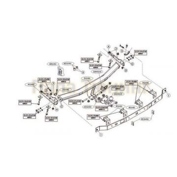 Фаркоп Brink шар F для Volkswagen Caddy 2004-2015
