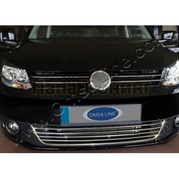 Накладки и окантовка на решетку воздухозаборника 5 частей Omsa_Line для Volkswagen Caddy 2010-2015 Накладки и окантовка на решетку воздухозаборника 5 частей Omsa_Line для Volkswagen Caddy 2010-2015
