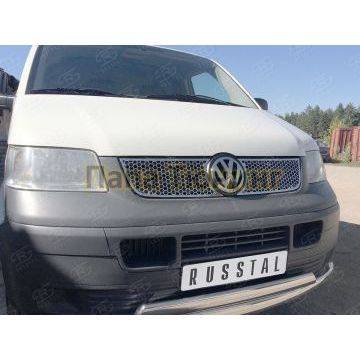 Накладка решётки радиатора нержавеющий лист РусСталь для Volkswagen Caravelle/Multivan/Transporter 2003-2009