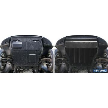 Защита картера и КПП Rival сталь 2 мм для Volkswagen Caravelle/Multivan/Transporter T5/6 2003-2019