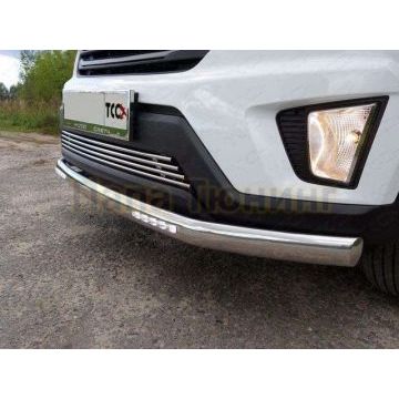 Защита переднего бампера с ДХО 60 мм ТСС для Volkswagen Multivan/Caravelle 2009-2015