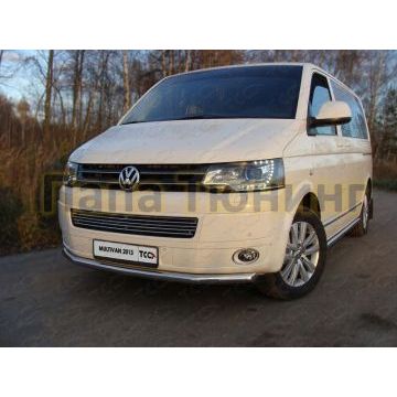 Защита переднего бампера 60 мм ТСС для Volkswagen Multivan/Caravelle 2009-2015