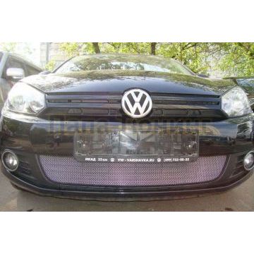 Защита радиатора хром РусСталь для Volkswagen Golf VI 2009-2012