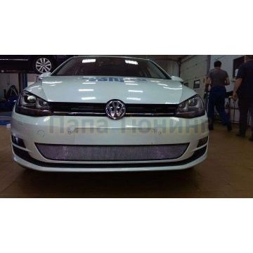 Защита радиатора хром РусСталь для Volkswagen Golf 7 2013-
