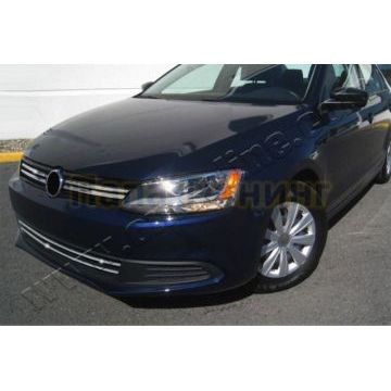 Комплект накладок на решетку радиатора и передний бампер 6 частей Omsa_Line для Volkswagen Jetta 6 2011-2014 Комплект накладок на решетку радиатора и передний бампер 6 частей Omsa_Line для Volkswagen Jetta 6 2011-2014