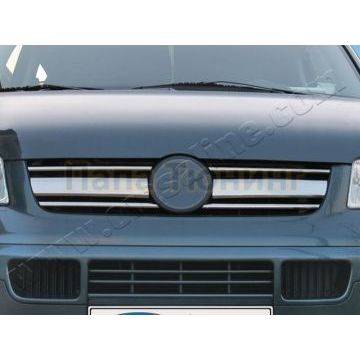 Накладки на решетку радиатора 2 части Omsa_Line для Volkswagen Multivan 2003-2009 Накладки на решетку радиатора 2 части Omsa_Line для Volkswagen Multivan 2003-2009