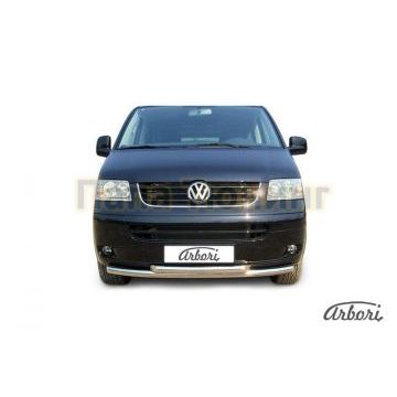 Защита передняя двойная 57-57 мм Slitkoff для Volkswagen Multivan T5 2003-2009