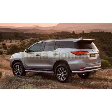 Защита заднего бампера большая 76 мм ALFeco для Toyota Fortuner 2017-