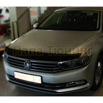 Дефлектор капота темный SIM для Volkswagen Passat B8 2015- Дефлектор капота темный SIM для Volkswagen Passat B8 2015-