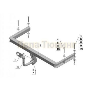 Фаркоп Avtos для Volkswagen Passat 2010-