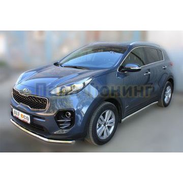 Защита переднего бампера 60 мм ALFeco для Kia Sportage 2016-2018