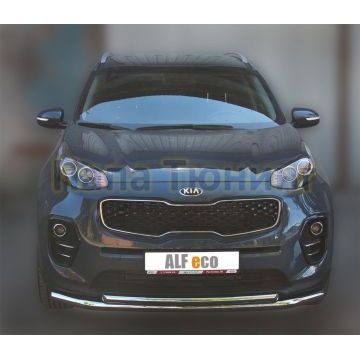 Защита передняя двойная 60-42 мм ALFeco для Kia Sportage 2016-2018