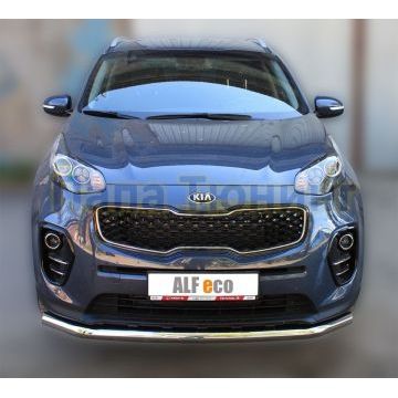 Защита переднего бампера 60 мм ALFeco для Kia Sportage 2016-2018