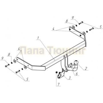 Фаркоп Avtos для Volkswagen Polo 2009-2020