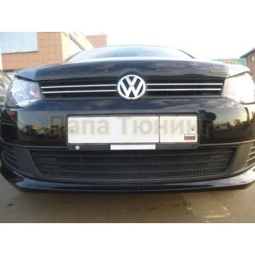 Защита радиатора Arbori черная сота 15 мм для Volkswagen Polo Sedan 2009-2020