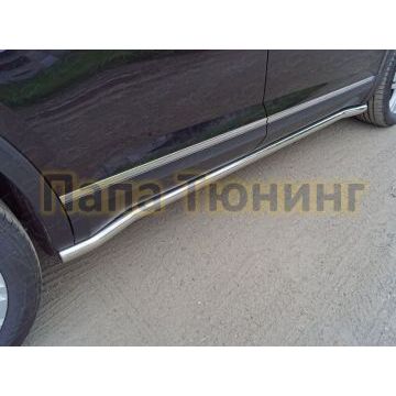 Пороги труба 60 мм ТСС для Volkswagen Teramont 2018- Пороги труба 60 мм ТСС для Volkswagen Teramont 2018-