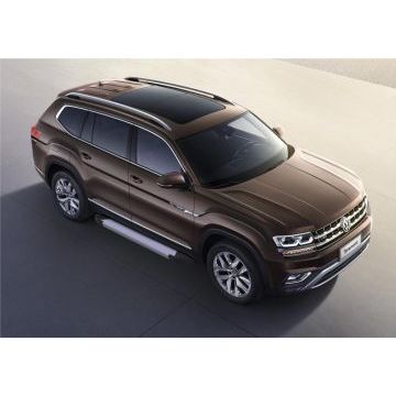 Пороги алюминиевые Rival Silver New для Volkswagen Teramont 2018-