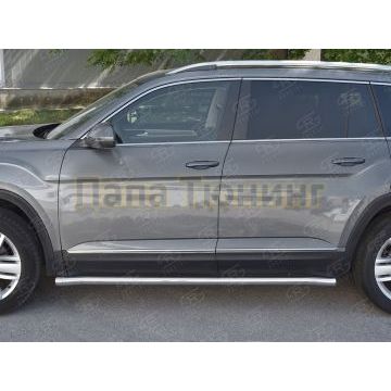 Пороги труба d57 вариант 3 секции для Volkswagen Teramont 2018-