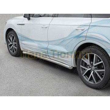 Пороги труба d57 вариант 1 для Volkswagen Touareg 2018-