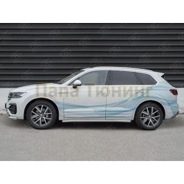 Пороги труба d57 вариант 1 для Volkswagen Touareg 2018-