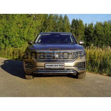 Защита переднего бампера 60 мм ТСС для Volkswagen Touareg 2018-