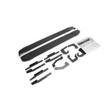 Пороги алюминиевые Rival Black New для Volkswagen Touareg R-Line 2015-2018