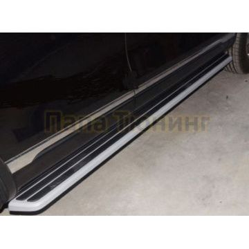 Пороги алюминиевые OEM Tuning для Volkswagen Touareg 2010-2017
