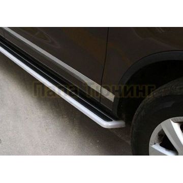 Пороги алюминиевые OEM Tuning для Volkswagen Touareg 2010-2017