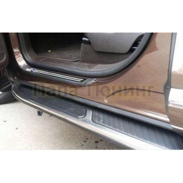 Пороги алюминиевые вариант 2 OEM Tuning для Volkswagen Touareg 2010-2017