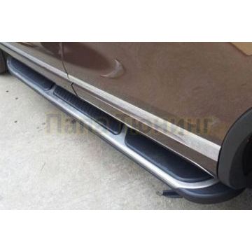 Пороги алюминиевые вариант 2 OEM Tuning для Volkswagen Touareg 2010-2017