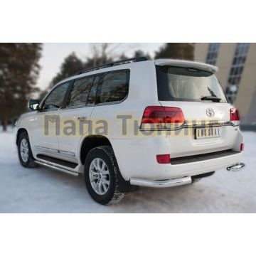 Защита задняя уголки d76 РусСталь для Toyota Land Cruiser 200 2015-