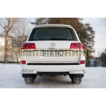 Защита задняя уголки d76 РусСталь для Toyota Land Cruiser 200 2015-