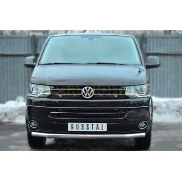 Защита переднего бампера d57 РусСталь для Volkswagen Transporter 2009-2015