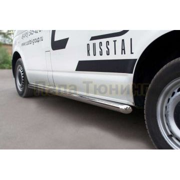 Пороги труба d57 вариант 1 правый РусСталь для Volkswagen Transporter 2003-2009