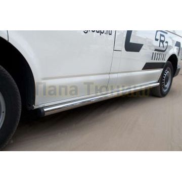 Пороги труба d57 вариант 2 левый РусСталь для Volkswagen Transporter 2003-2009