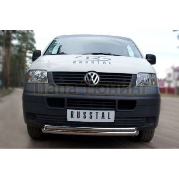 Защита передняя двойная d57-d42 РусСталь для Volkswagen Transporter 2003-2009