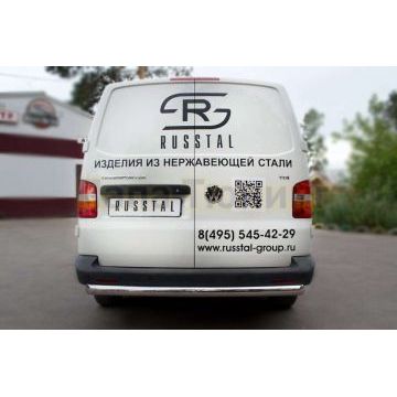 Защита заднего бампера d76 РусСталь для Volkswagen Transporter 2003-2009