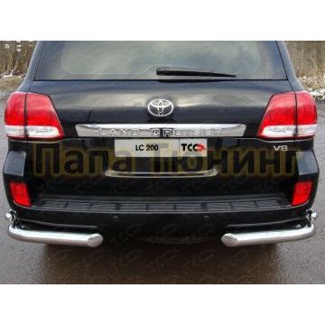 Защита задняя овальные уголки 75х42 мм ТСС для Toyota Land Cruiser 200 2012-2015 Защита задняя овальные уголки 75х42 мм ТСС для Toyota Land Cruiser 200 2012-2015