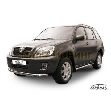 Защита переднего бампера 57 мм Slitkoff для Vortex Tingo 2010-2012