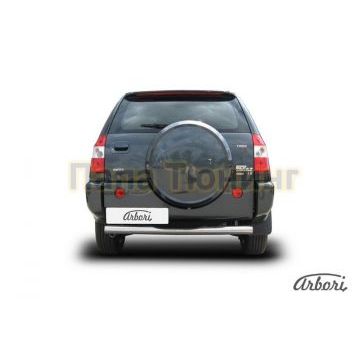 Защита заднего бампера с накладкой 76 мм Slitkoff для Vortex Tingo 2010-2012