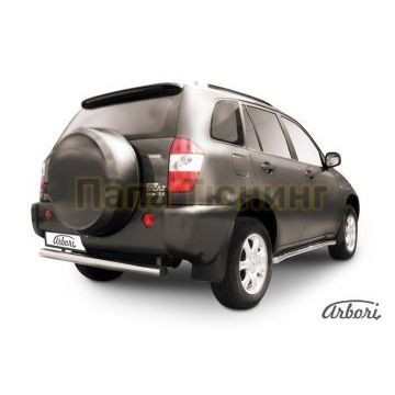 Защита заднего бампера 76 мм Slitkoff для Vortex Tingo 2010-2012