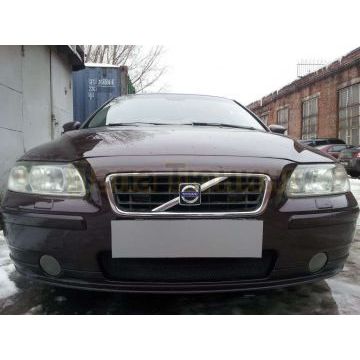 Защита радиатора черная РусСталь для Volvo S60 2004-2010