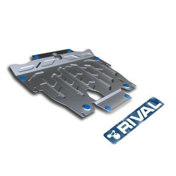 Защита картера алюминий 4 мм RIVAL для Volvo S60, V - 2.0; Т6; D5 2010-2018/Volvo S80, V - все 2006-2016/Volvo XC60, V - 2.0; 3.2; Т6; D5 2008-2017/Volvo XC70, V - 2.4; 3.2; D5; D3; T6 2007-2016