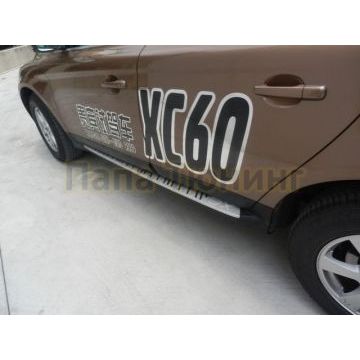 Пороги алюминиевые OEM Tuning для Volvo XC60 2008-2013